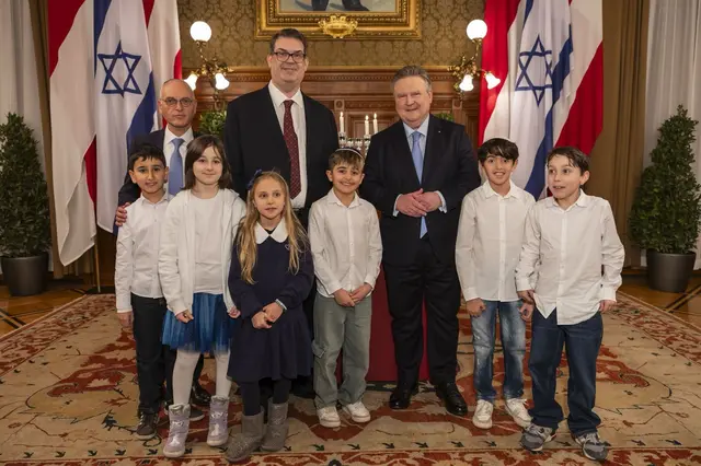 Am Montag lud Bürgermeister Michael Ludwig (SPÖ) zum Chanukka-Empfang.  | Foto: Stadt Wien