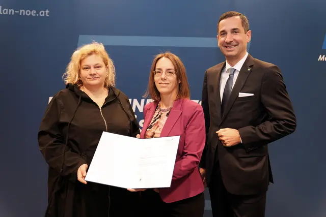 LGA-Vorständin Elisabeth Bräutigam, Oberärztin Julia Dlask und LGA-Vorstand Bernhard Kadlec (v.l.) | Foto: NÖ LGA