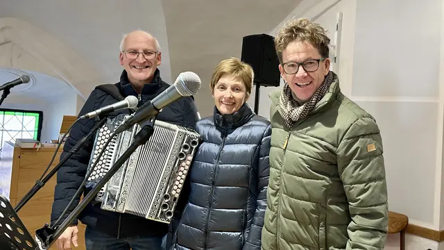 Das Ehepaar Christine und Josef Stoppacher sowie Robert Fink trugen maßgeblich zur atmosphärischen musikalischen Gestaltung bei.
