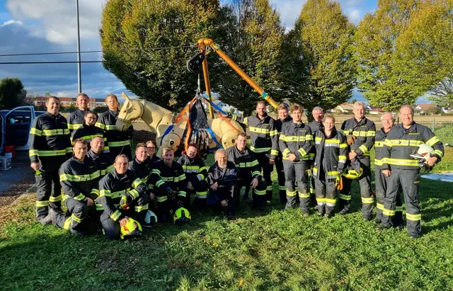Die Kameraden der Feuerwehr Gössendorf sind spezialisiert auf die Rettung von Großtieren – und wurden nun dafür ausgezeichnet. | Foto: FF