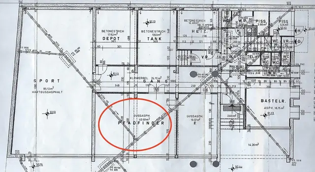 Bauplan vom Pfarrheim Penzing mit Platz für Pfadis. | Foto: Pfadfindergruppe 38