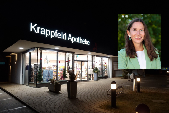 Ab 1. Jänner übernimmt Kappels Bürgermeisterin Andrea Feichtinger-Sacherer offiziell die Leitung der Krappfeld Apotheke. | Foto: Privat, Mary Breit