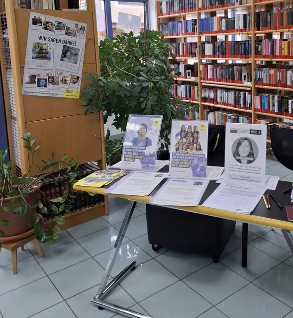 Der Briefmarathon fand unter anderem in der Stadtbibliothek Trofaiach statt.  | Foto: Amnesty International