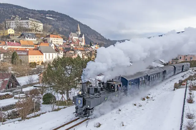 Winterfahrten: Der Dampfzug fährt am 24. Dezember und 6. Jänner von Murau nach Tamsweg und retour. | Foto: Foto: StB/Geringer