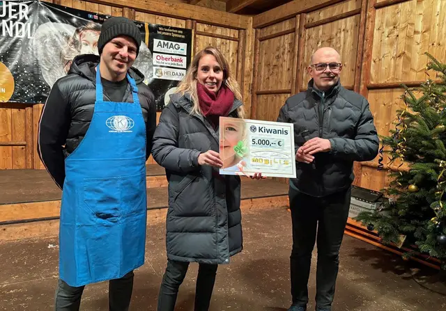 Simon Sailer, Simone Hemetsberger und Stefan Haslberger. | Foto: Kiwanis Braunau