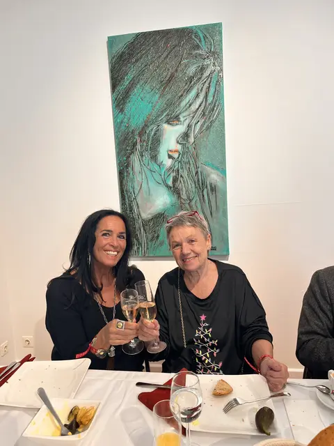 Monika Barwig und Elisabeth Raunig stellen derzeit gerade Werke im Kunsthaus aus. | Foto: Kunsthaus Köflach