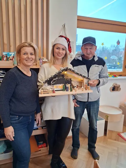 Mit viel Liebe zu Detail gestaltete Johnny Schuster die Krippe für den Kindergarten Kalsdorf. | Foto: privat