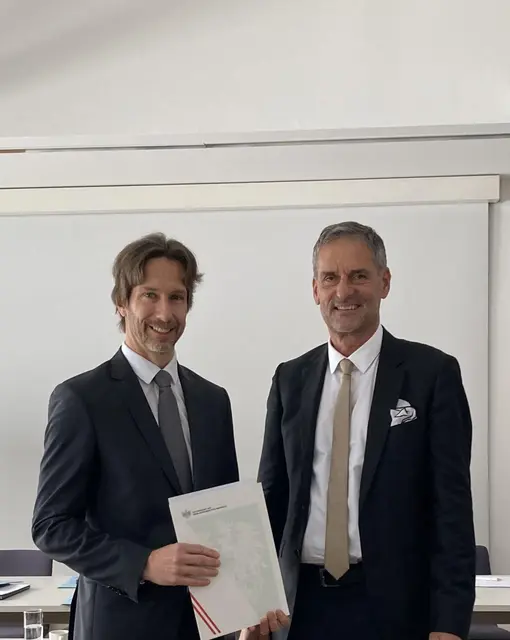 Georg Vorhofer mit Klaus-Dieter Gosch. | Foto: OLG Innsbruck