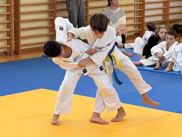 Daniel (li.) und Yannick (re.) im Kampf. | Foto: Judo Team Wängle