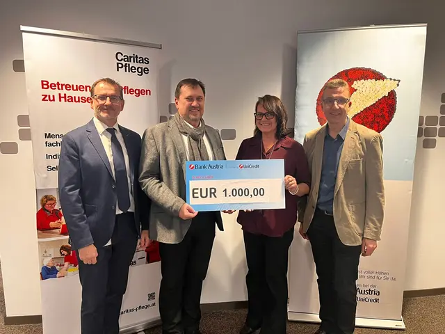 Elmar Halmetschlager, Caritas Direktor Hannes Ziselsberger, Monika Zimmermann und Erwin Silberbauer | Foto: Caritas