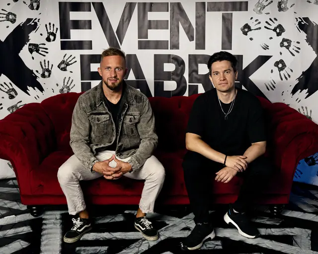 Patrick Schaberreiter und Daniel Ebner sind Betreiber der Event Fabrik, mit Standorten in Niklasdorf und Graz.  | Foto: Zeitgeist Production