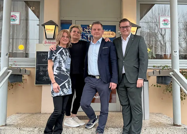 v.l.n.r.: Petra Brommer, Susanne Piessnegger, Wolfgang Brommer und Wirtschaftsreferent Stadtrat Julian Geier | Foto: Büro Stadtrat Geier