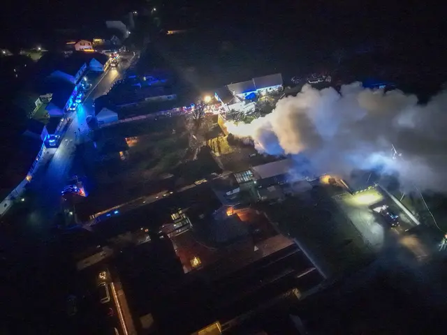 Luftaufnahmen der Feuerwehrdrohne Süd unterstützten die Einsatzkräfte. | Foto: Bezirksfeuerwehrkommando Oberwart/Alexander Flaschberger