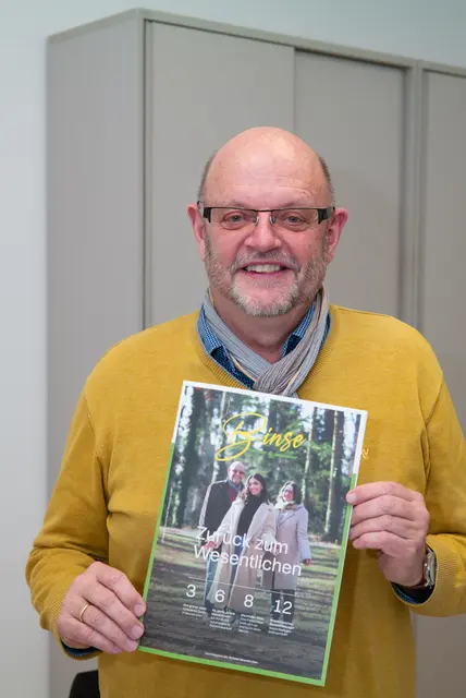 Johannes Benda mit seiner neuen "Binse". | Foto: Santrucek