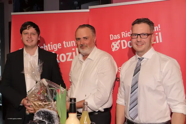 Marco Gratzer und Christopher Suppan, hier mit dem burgenländischen LH Hans-Peter Doskozil. (Archivfoto) | Foto: FOTO KOREN