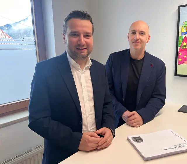 Bürgermeister Benedikt Lentsch und sein Vize Simon Zangerl. | Foto: Gemeinde Zams