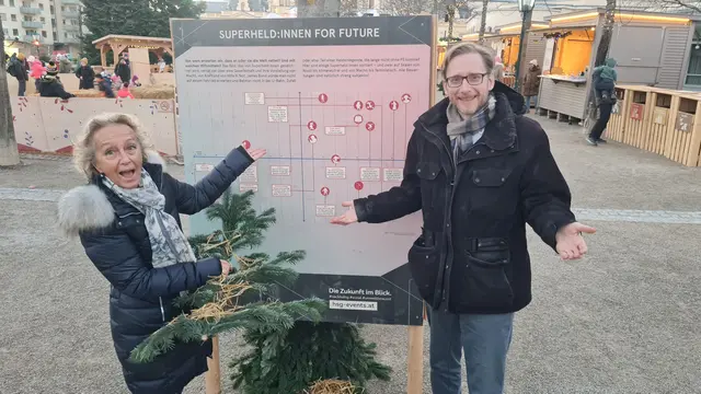 Gabriele Gerstner und Gottfried Forsthuber bei "Advent im Park". | Foto: FPÖ Baden