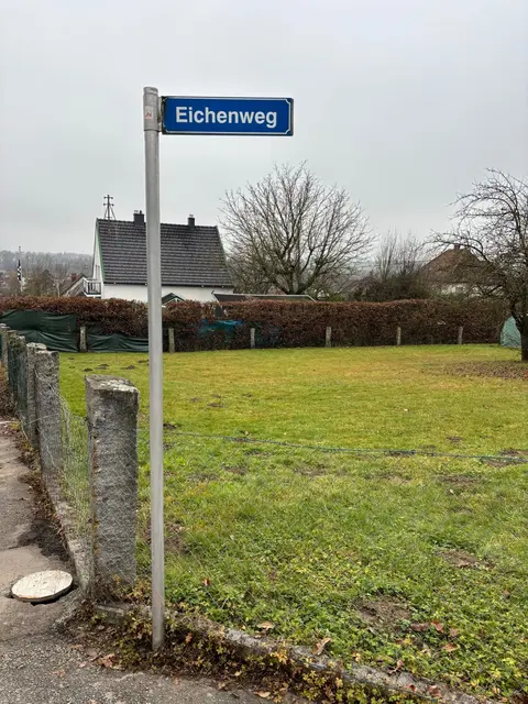 An der Querstraße zum Eichenweg musste sogar eine Straßenlaterne (siehe Deckel) abmontiert werden. | Foto: Gruber