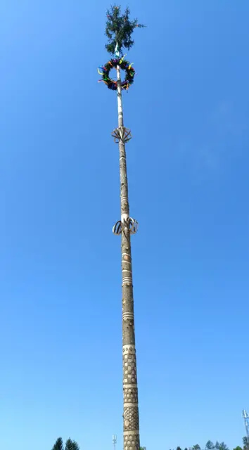Ein echtes Schmuckstück: Der über 28 Meter hohe Maibaum des Bezirks Ries – mit viel Einsatz gestaltet und verdient auf MeinBezirk zum beliebtesten Maibaum in Graz gewählt. | Foto: MeinBezirk