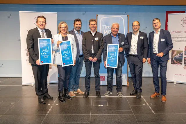 Pfunds, Landeck und Prutz wurden ausgezeichnet. | Foto: Energieagentur Tirol/Blitzkneisser