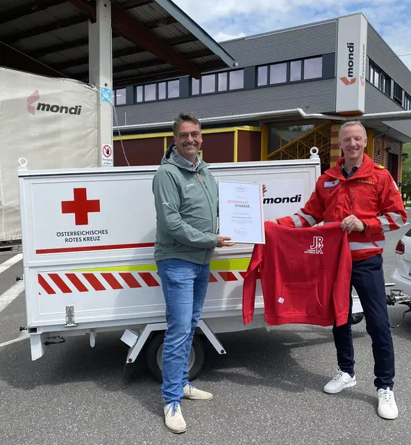 Mondi Grünburg ist neuer Partner des Roten Kreuzes Kirchdorf. | Foto: OÖRK Kirchdorf