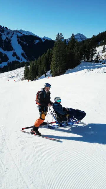 Christian Tschernutter freut sich, mit dem neuen Bi-Ski Menschen mit körperlichen Einschränkungen das Skivergnügen zu ermöglichen. | Foto: privat