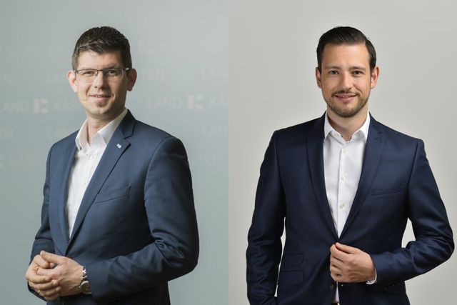 LH-Stv. Martin Gruber und LR. Sebastian Schuschnig | Foto: Fotomontage MeinBezirk/Helge Bauer