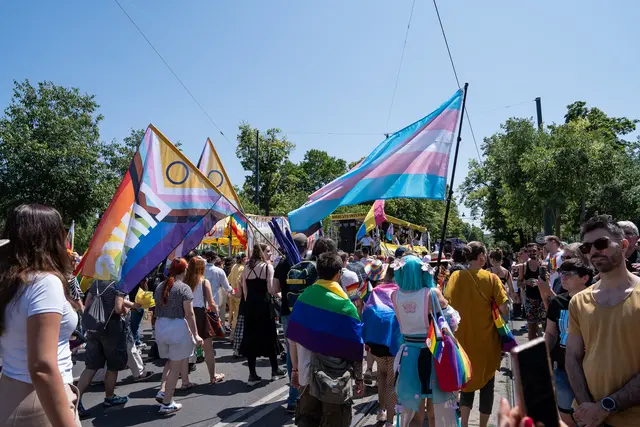 300.000 Menschen zogen bei der Regenbogenparade entgegen der Fahrtrichtung über die Wiener Ringstraße. | Foto: Valentina Marinelić/MeinBezirk