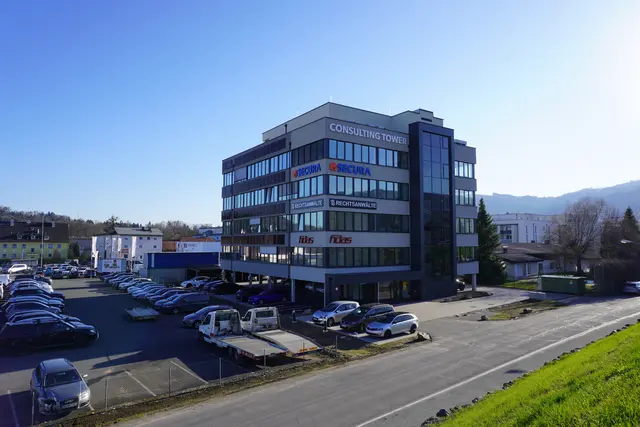 Ein beeindruckender Anblick: der neue Consulting Tower mitten in der Bezirksstadt Deutschlandsberg. | Foto: MeinBezirk/Katrin Löschnig