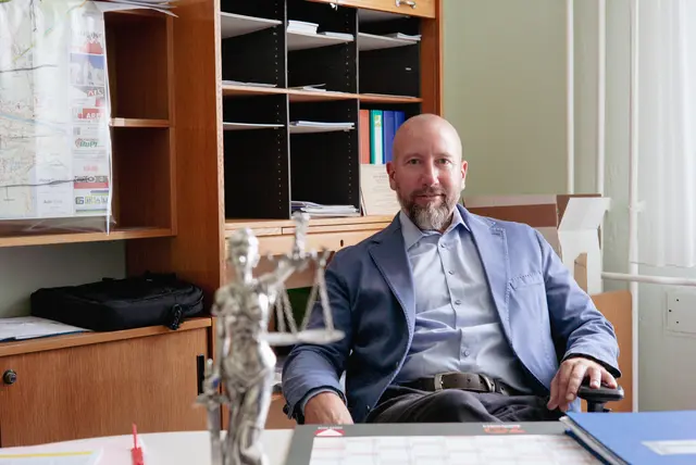 Vize Marcus Berlosnig in seinem Büro. | Foto: Santrucek