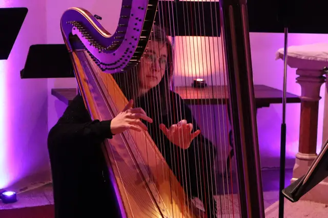 Magdalena Fürntratt war mit der Harfe im Einsatz | Foto: Gerhard Langmann