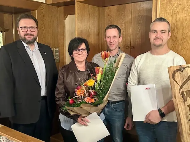 Christoph Haider, Anita Miant (35 Jahre), Johann Jager, Manuel Hinterndorfer (15 Jahre). | Foto: Maler Jager GmbH 