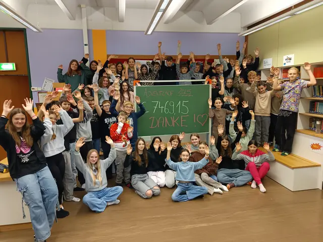 Die Spendensumme: 7.469,15 Euro konnten beim Adventlauf der MS St. Georgen/St. gesammelt werden. | Foto: MS St. Georgen/St.