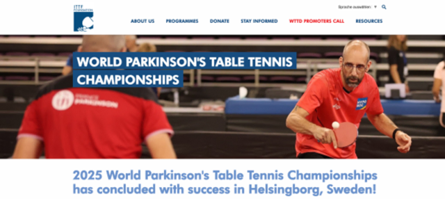 Christian Sommerhuber - Das neue Gesicht der ITTF Parkinson Weltmeisterschaften online – Gratulation an Christian Sommerhuber!