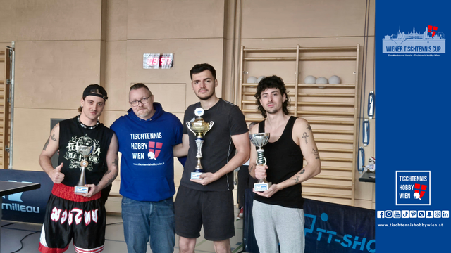 Die drei besten Spieler des Jahres nach 17 Tischtennis-Events | Foto: Tischtennis Hobby Wien