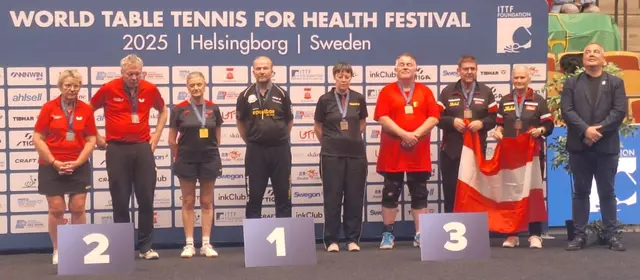 Mixed Bronze Roland Wimmer - ebenso in Bronze die Medaille für Roland Wimmer im Mixed Doppel Klasse 1 mit Agnes Jan aus Kärnten, die ihren WM-Titel im Damen Einzel Kl. 2 verteidigte. | Foto: PTTA