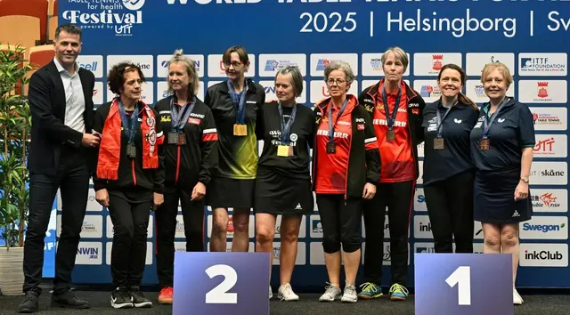Doppel Vizeweltmeisterin C. Hellinger - Im Damen Doppel Klasse 2 gewannen neben Claudia und Negin auch unsere Tiroler PTTA-TeilnehmerInnen, Verena Höllrigl und Barbara Romen-Schneider, eine Medaille, nämlich Bronze. | Foto: PTTA