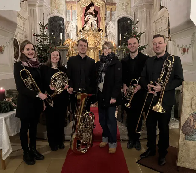 Das Salzburger Blechbläserensemble Brassarteum stimmte auf Weihnachten ein. | Foto: Marktgemeinde Aggsbach-Dorf
