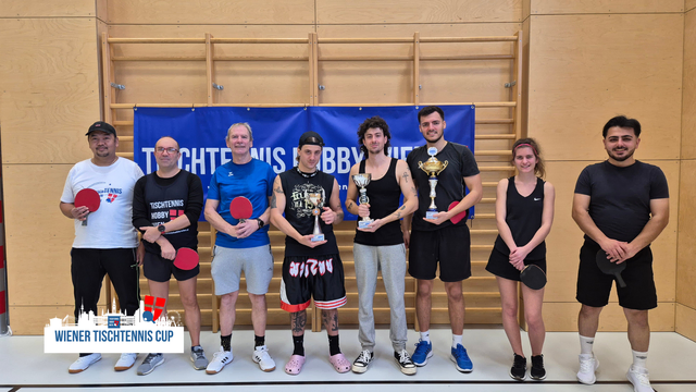 Finalisten des Wiener Tischtennis Cup 2025 beim großen Finale | Foto: Tischtennis Hobby Wien