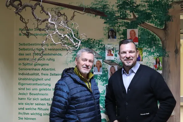 Vorsitzender Claus Faller und Heimleiter Thomas Schell blicken auf ein Jahr zurück, das im Zeichen der Bewohner und Arbeiter stand. | Foto: MeinBezirk.at/Alen Grabic