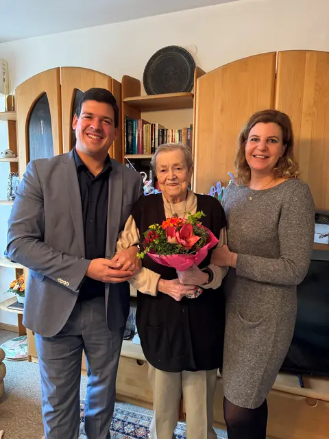 Einen runden Geburtstag feierte Marta Langer aus Wolkersdorf. | Foto: Stadtgemeinde Wolkersdorf