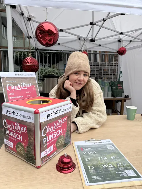 Ein Punsch, der auch soziale Wärme schenkt: Das war die Weihnachtsaktion von "Pro Holz". | Foto: Pro Holz Steiermark