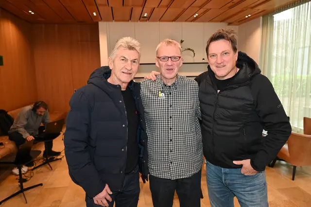 Weltmeister Klaus Augenthaler, "the Voice" Ralph Schader und ÖFB-Legende Andreas Herzog | Foto: SUE