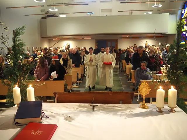 Einzug zur Kindermette am Flugfeld