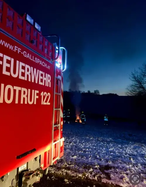 Beim gemeldeten Brand handelte es sich um ein Brauchtumsfeuer. | Foto: FF Gallspach