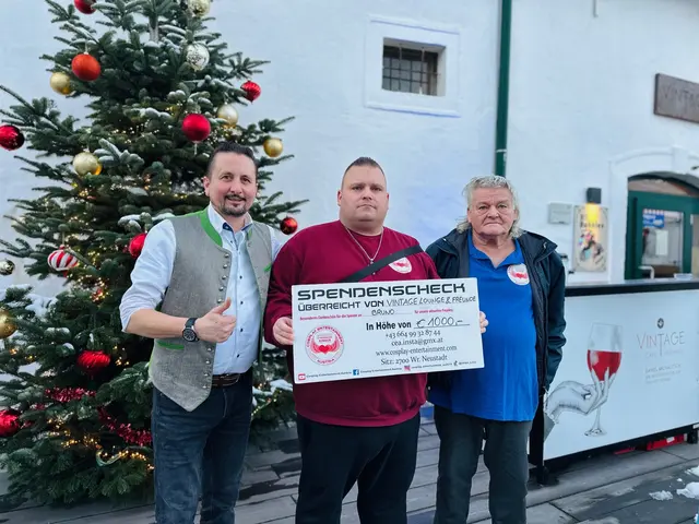 1.000 Euro konnte die Vintage Lounge in Pöttsching an den schwerkranken Bruno spenden. | Foto: Vintage Lounge