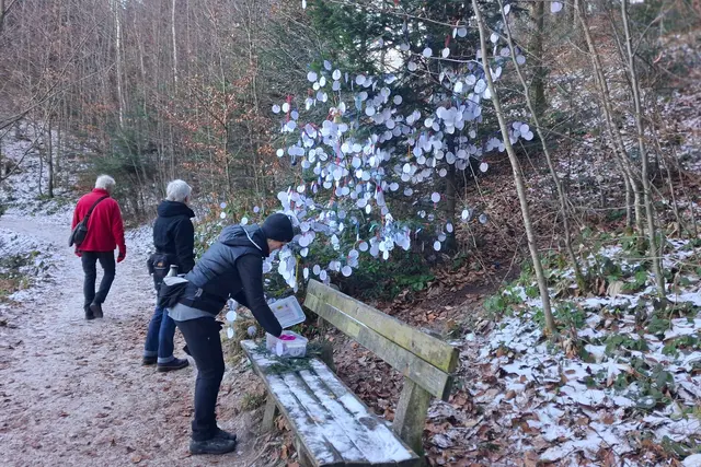 Ein WUNSCHBAUM
Was für eine schöne Idee, die von sehr vielen angenommen wurde und natürlich hängt auch einer von mir oben.. 🤗