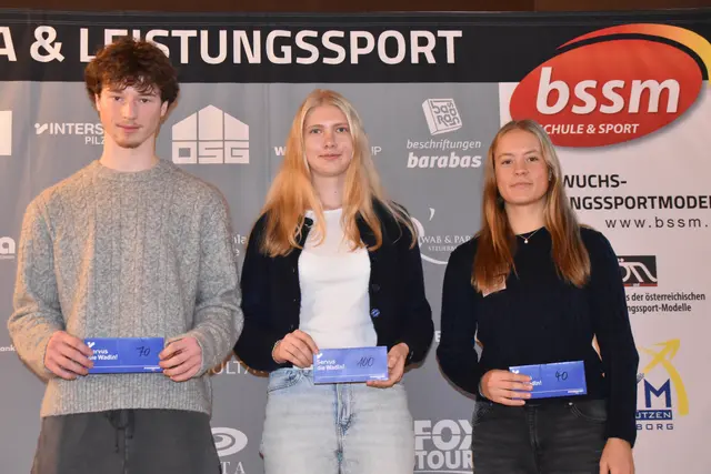 Die Sieger: "Rookie" Matthias Fülöp, "Miss bssm" Elina Fuchs und "Rabbit" Lea Haider-Maurer | Foto: MeinBezirk/Michael Strini