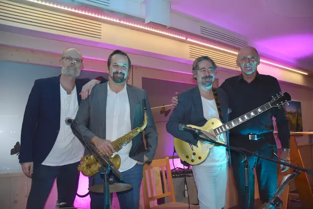 Luden zur letzten Weinlesung: Johannes Winkler, Gernot Kratzer, Constantin Schönburg und Hermann Tödtling | Foto: MeinBezirk/W. Fischer