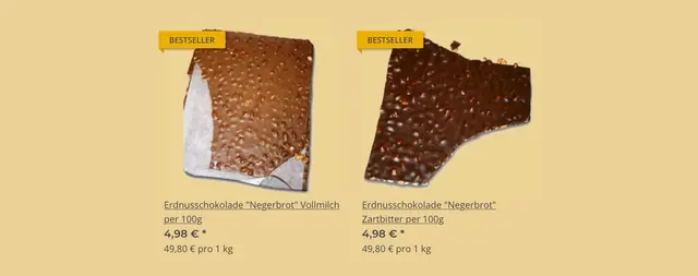 Noch ist die Bezeichnung "Negerbrot" online zu finden. | Foto: Screenshot